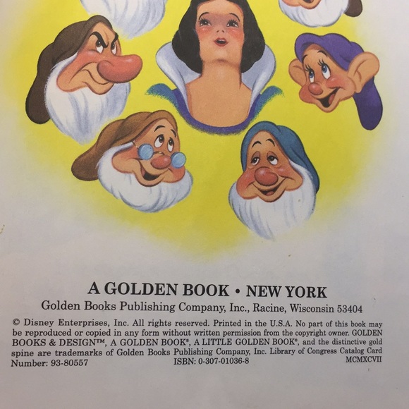 Walt Disney’s Snow White and the Seven Dwarfs Little Golden Book 1993 Hardcover - Picture 4 of 12